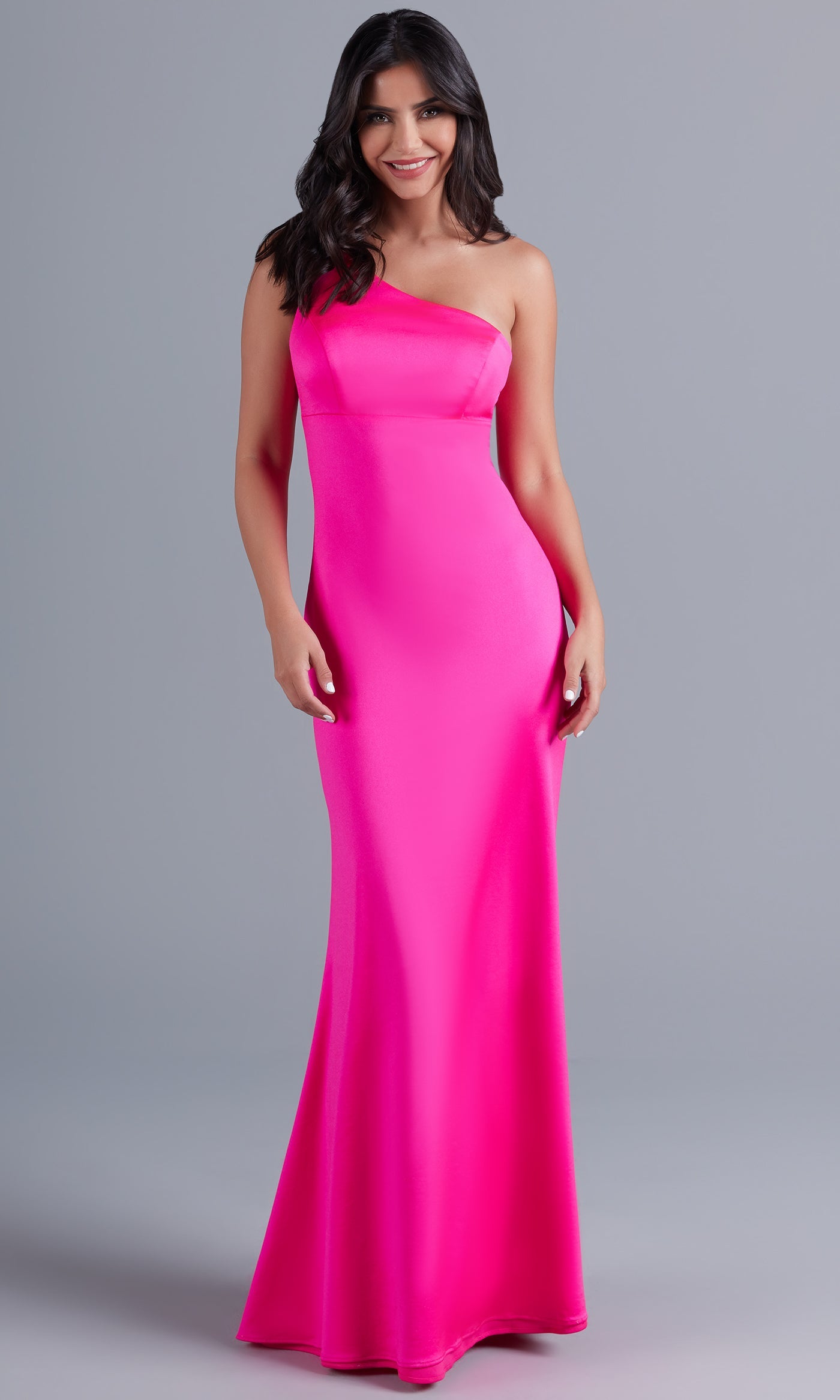 Velveis | Shimmer One-Shoulder Floor-Length Evening Gown for Prom and Formal Events