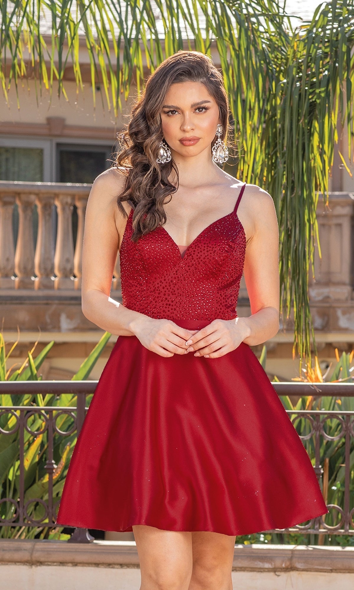 Velveis | Charming Short A-Line Homecoming Dress with Lace-Up Back