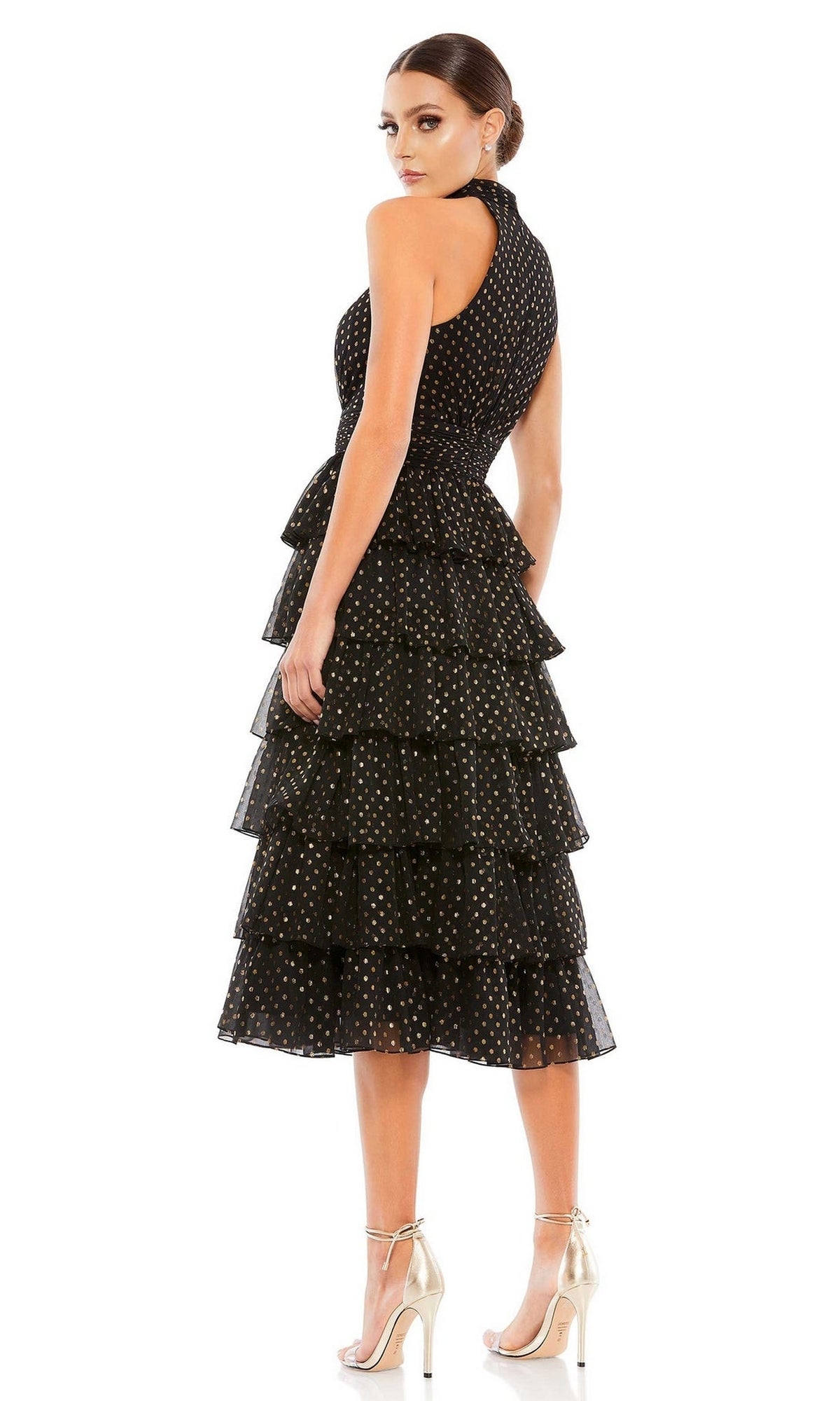 Velveis | Elegant Black Midi Dress for Wedding Guests and Formal Occasions