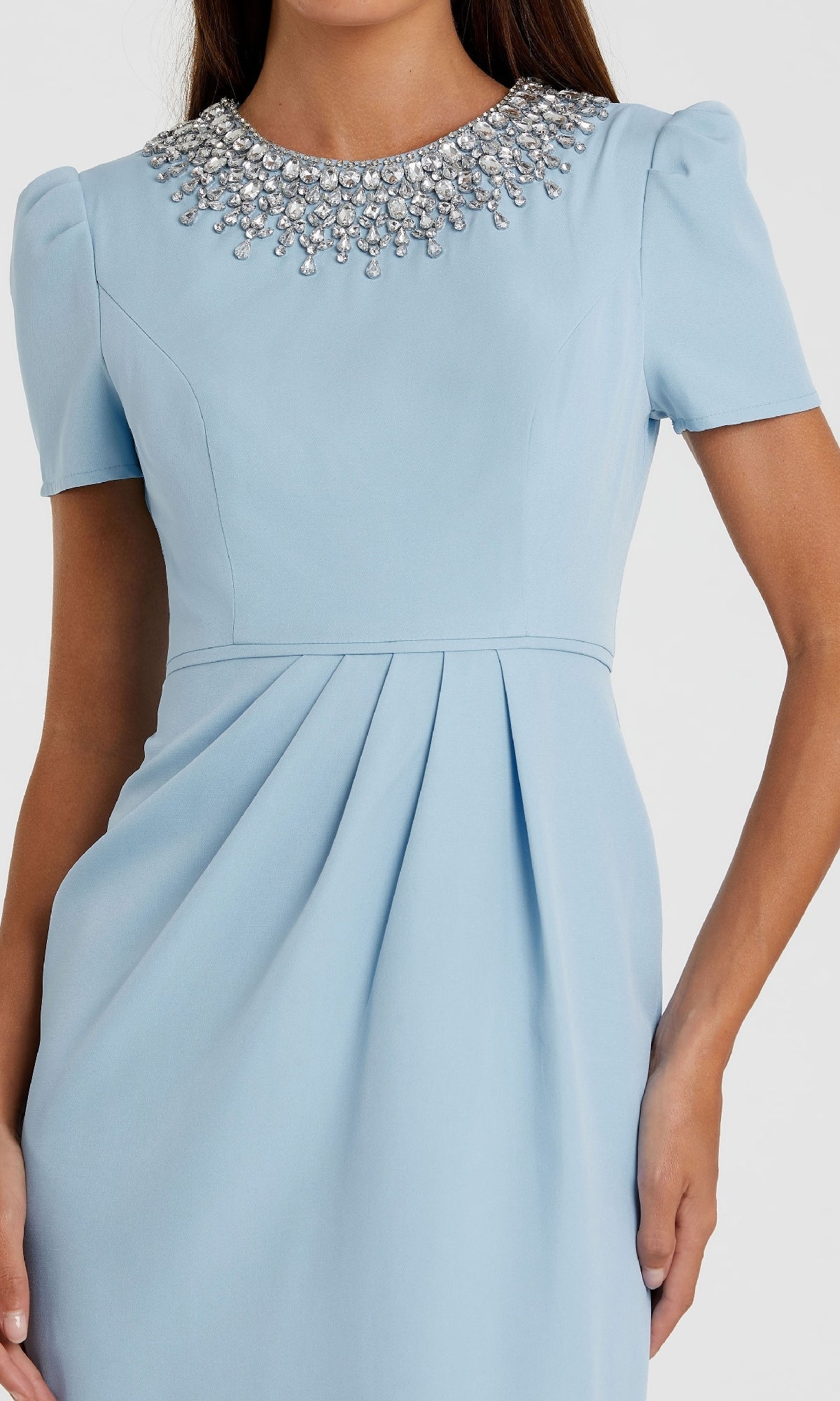 Velveis | Short‑Sleeve Tea‑Length Party Dress for Special Occasions