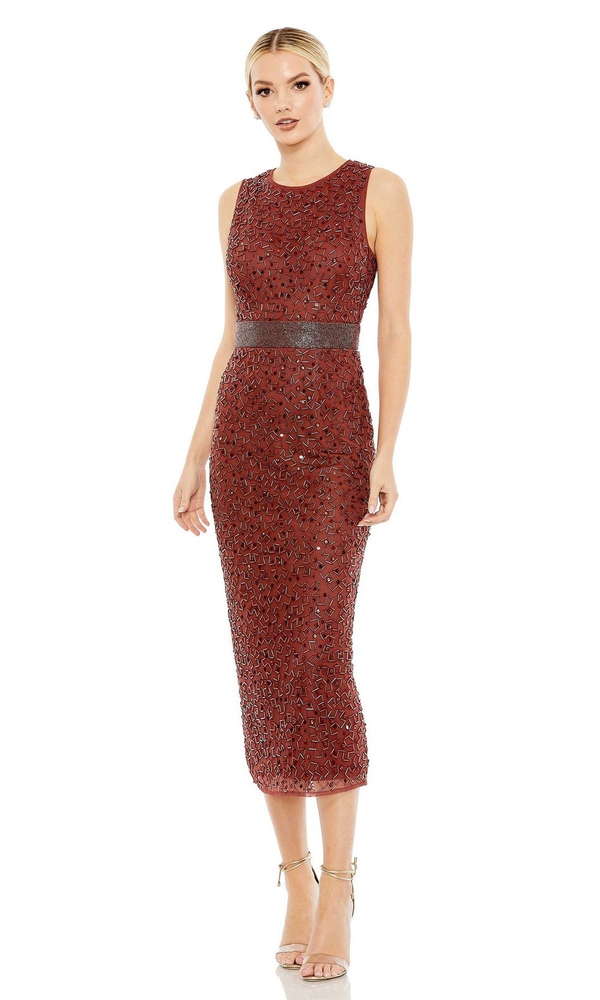 Velveis | Beaded Midi Dress for Wedding Guests and Elegant Events