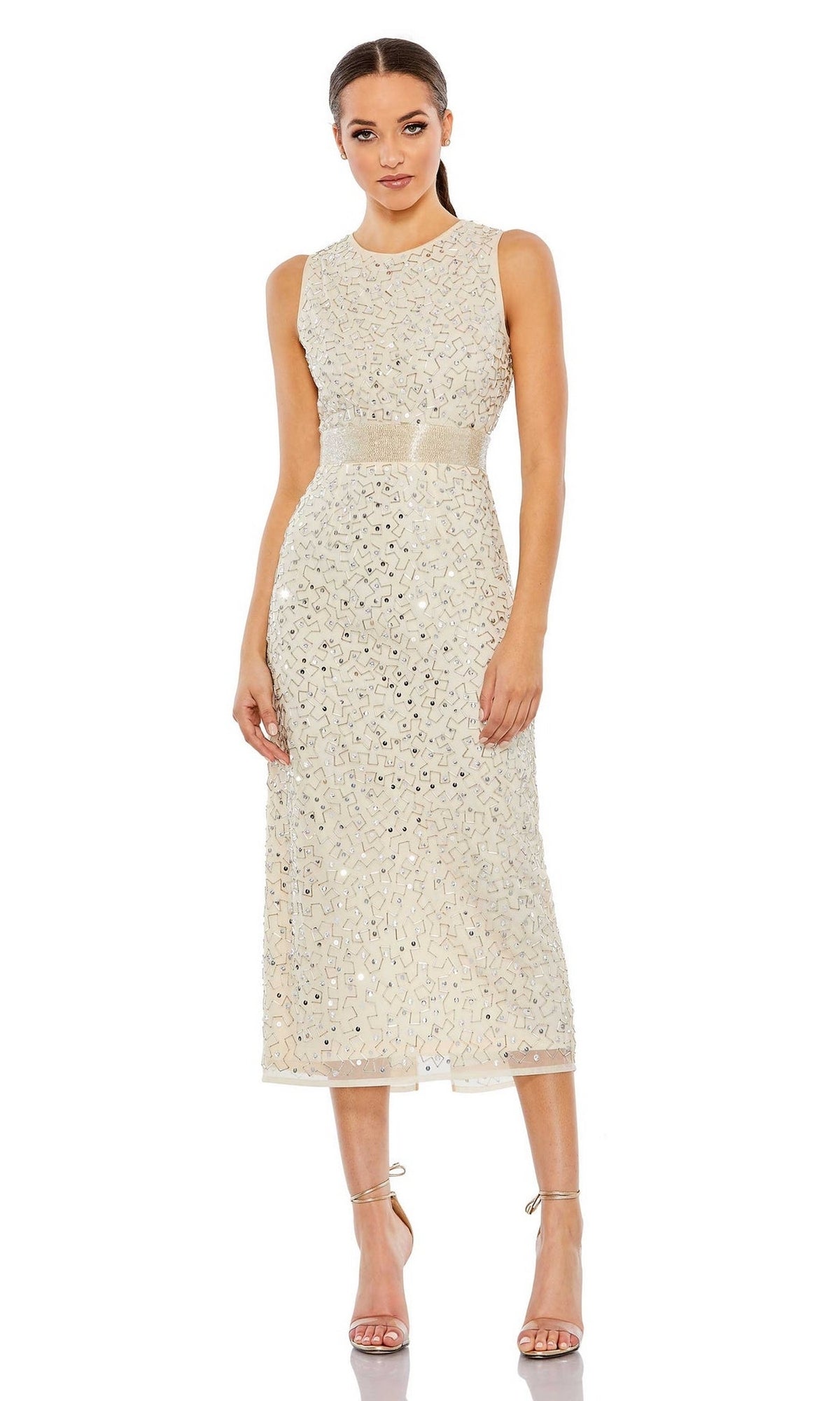 Velveis | Beaded Midi Dress for Wedding Guests and Elegant Events