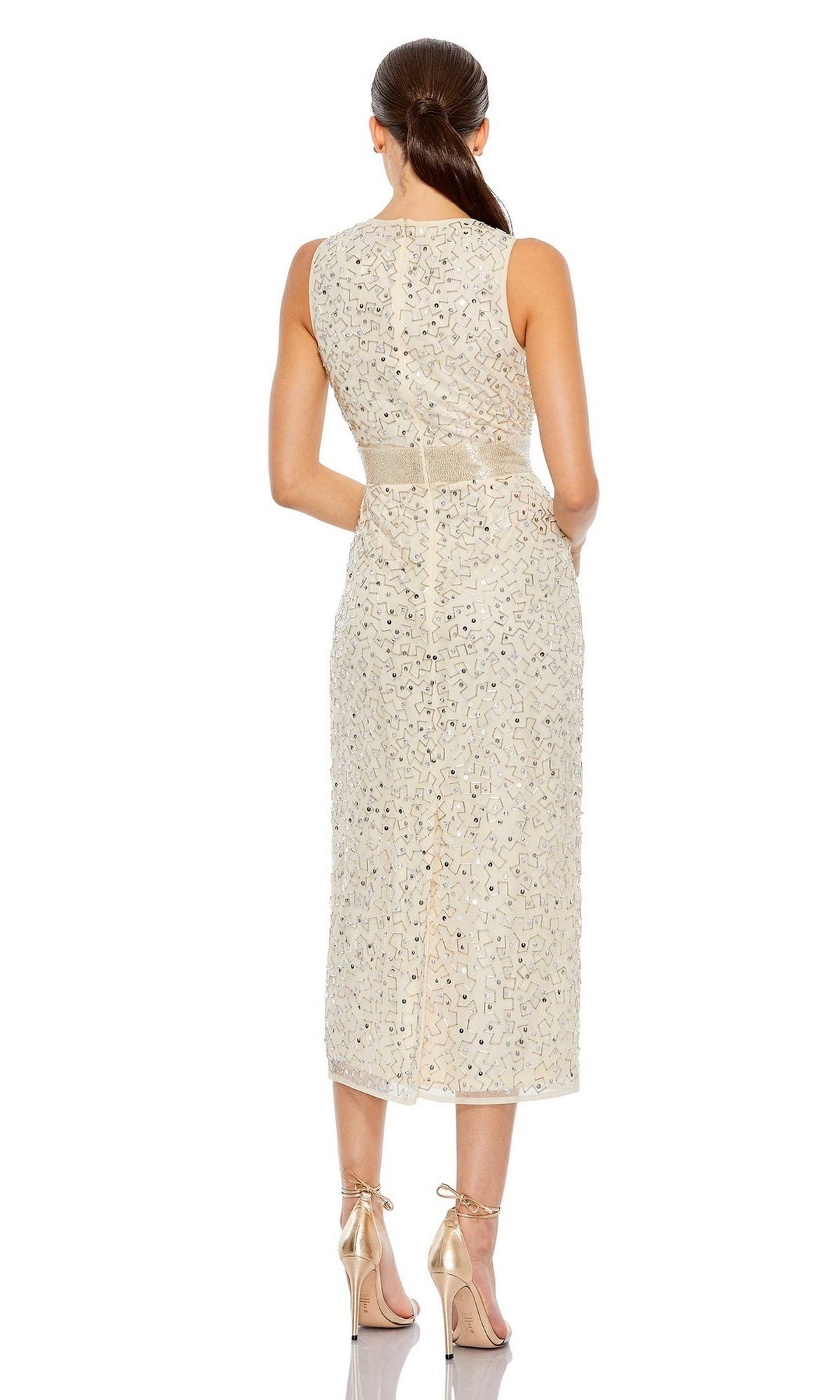 Velveis | Beaded Midi Dress for Wedding Guests and Elegant Events