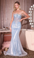 Velveis | Strapless Beaded Floor-Length Evening Gown for Prom and Formal Events