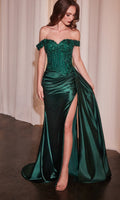 Velveis | Elegant Off-the-Shoulder Long Prom Gown