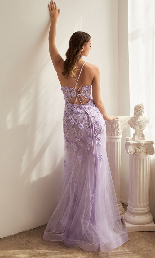 Velveis | Floral Appliqué Floor-Length Mermaid Evening Gown for Formal Occasions
