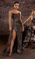Velveis | Sparkling Strapless Long Glitter Prom Gown