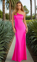 Velveis | Shimmer One-Shoulder Floor-Length Evening Gown for Prom and Formal Events
