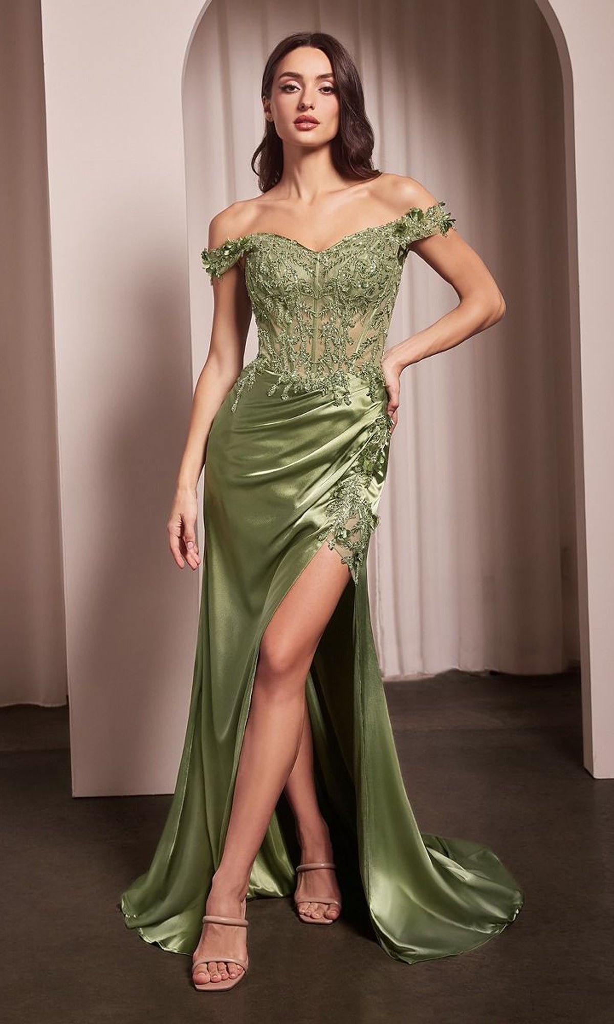 Velveis | Romantic Off-the-Shoulder Sweetheart Long Prom Gown