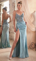 Velveis | Elegant Sheer-Corset Embellished Long Prom Gown